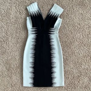 Herve Leger Black &White Bandage Dress